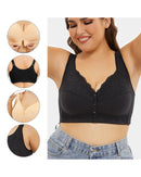 Extra large size front buckle lace fashion underwear