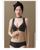 Front-fastening push-up bra to minimize side breast tissue