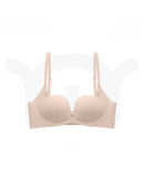 Double front-fastening push-up bra