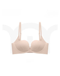 Double front-fastening push-up bra