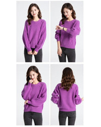 Sheep Wool Crew Neck Thickened Sweater