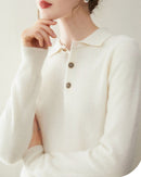 Cashmere Slim-Fit Collared Sweater