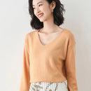 V-Neck Wool Blend Knitted Jumper