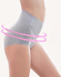 Plus-Size High-Waisted Pure Cotton Panties
