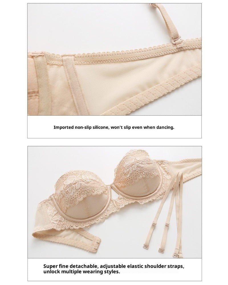 Lace half-cup breathable seamless bra