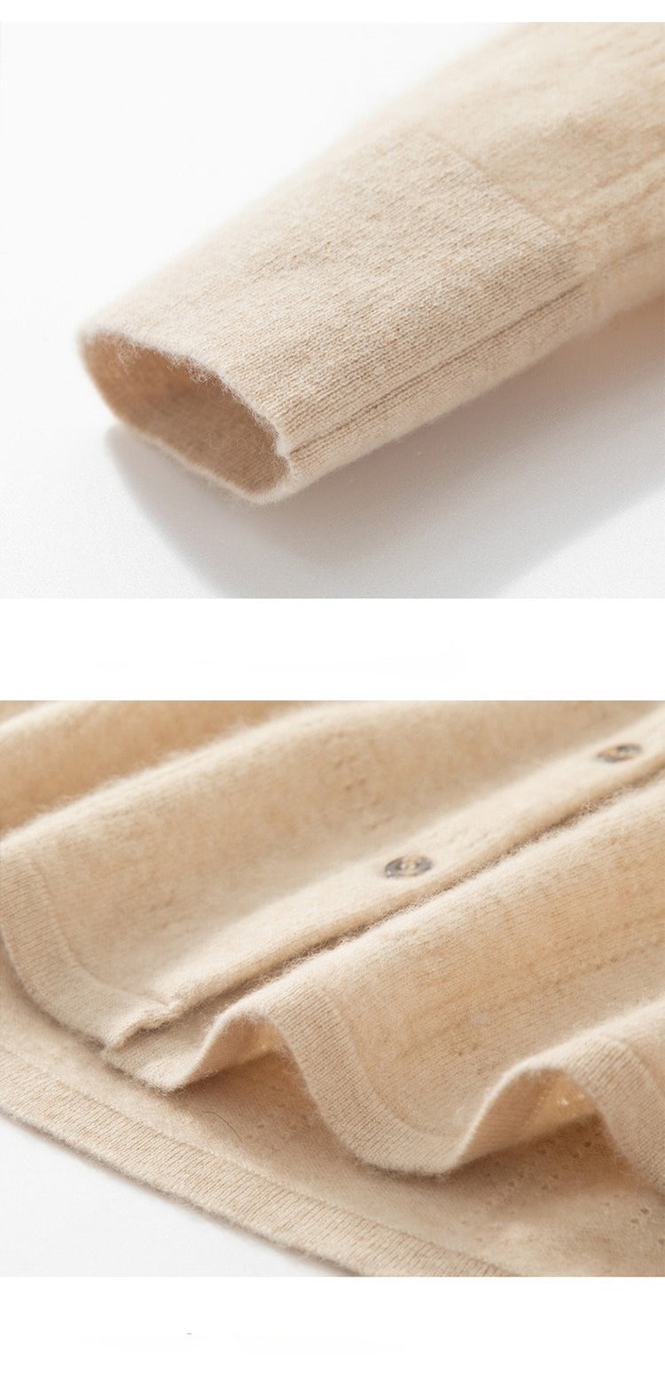 Cashmere Openwork Cardigan Sweater