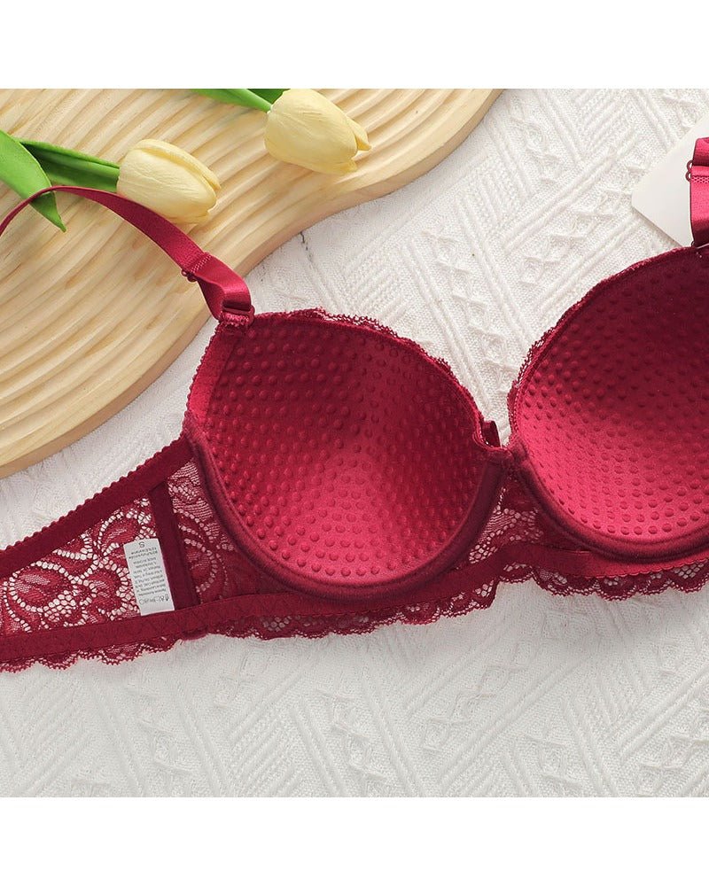 Comfortable Gathering Adjustment Lace Underwear Set