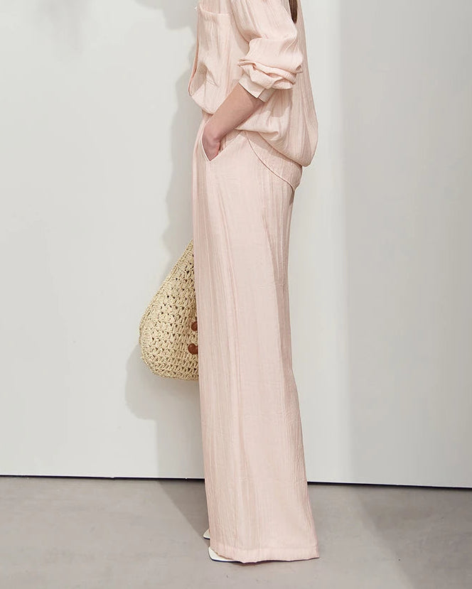 Casual Straight-Leg Wide-Leg Pants