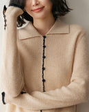 Cashmere Button-Down Knitted Chanel-Style Sweater