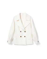 Short Double-Faced Wool Coat