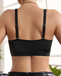 Plus-Size Front-Closure Mesh Bra