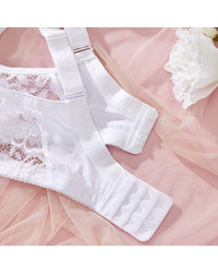 Plus-size lace thin full-cup bra