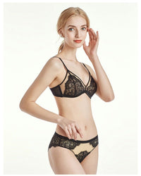 Lace Sexy Pure and Alluring Bra Set
