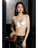 Satin mesh push-up and lifting bra