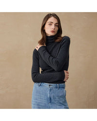 Cashmere & Wool Turtleneck Pullover