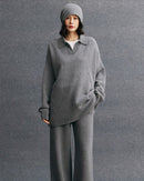 Mid-Length Plus-Size Cashmere Knit Sweater