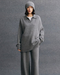 Mid-Length Plus-Size Cashmere Knit Sweater