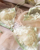 Ultra-Thin Lace Floral Embroidered Bra Set