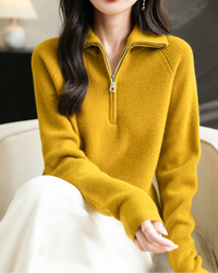 Merino Wool Quarter-Zip Sweater