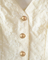 Textured Sleeveless Suit Vest