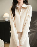 Merino Wool Quarter-Zip Sweater