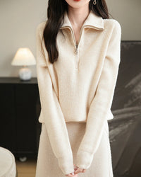 Merino Wool Quarter-Zip Sweater