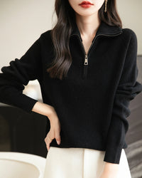Merino Wool Quarter-Zip Sweater