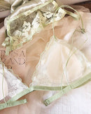 Ultra-Thin Lace Floral Embroidered Bra Set