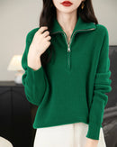 Merino Wool Quarter-Zip Sweater