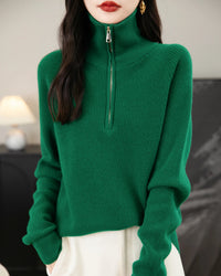 Merino Wool Quarter-Zip Sweater
