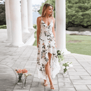 Floral Print High-Low Maxi Dress
