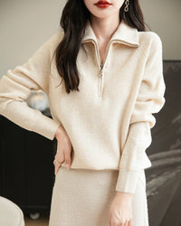Merino Wool Quarter-Zip Sweater
