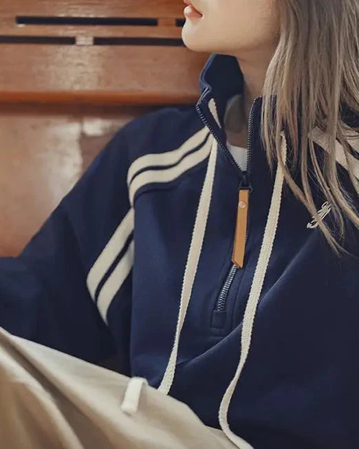 Relaxed Half Zip Pullover
