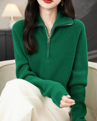Merino Wool Quarter-Zip Sweater