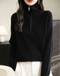 Merino Wool Quarter-Zip Sweater