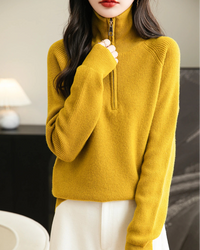 Merino Wool Quarter-Zip Sweater
