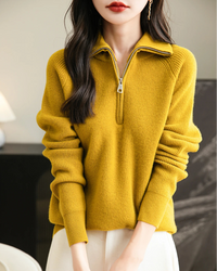 Merino Wool Quarter-Zip Sweater