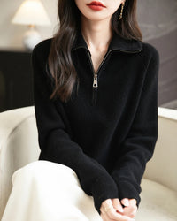Merino Wool Quarter-Zip Sweater