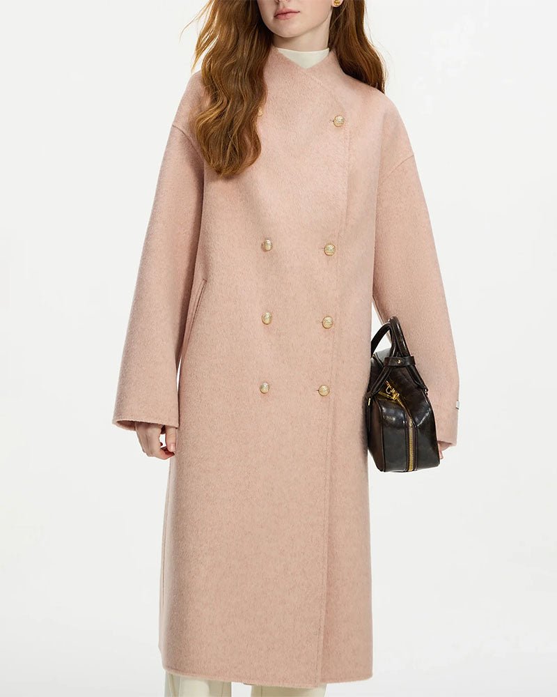 100% Wool Double Breasted Double-sided Coat