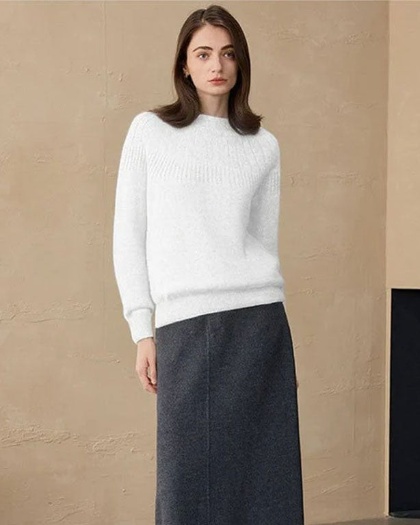 Cashmere Crew Neck Knit Sweater