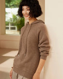 Premium hooded cashmere sweater for ladies, silky -gauge knit, non-bulky straight fit—elegant yet cozy piece that moves from home-office Zoom calls to twilight holiday markets without sacrificing style or heat.