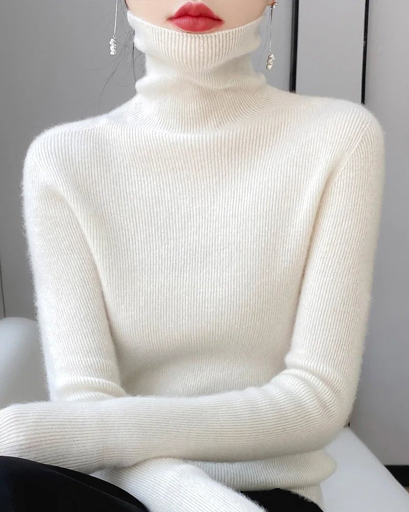 Cashmere Turtleneck Slim-Fit Pullover Sweater