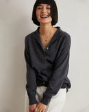  Women’s slim-fit wool-cashmere cardigan with semi-high neck and long sleeves—elegant lightweight layer for office meetings, dinner dates or weekend layering.