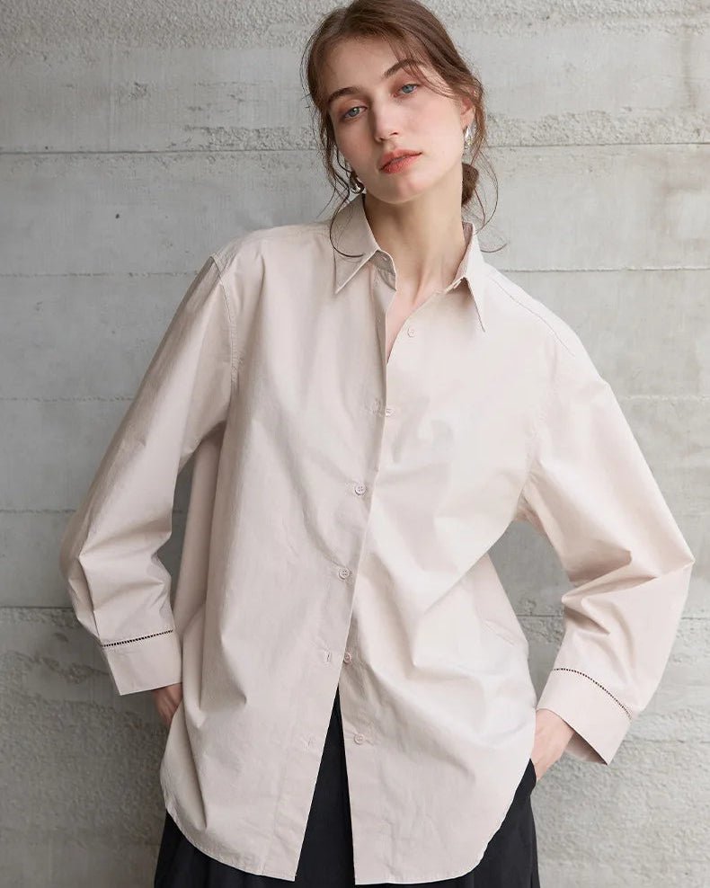 Casual Collared Single-Breasted Loose-Fitting Shirt
