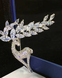 Christmas Deer Rhinestone Brooch Pin