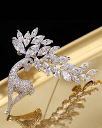 Christmas Deer Rhinestone Brooch Pin