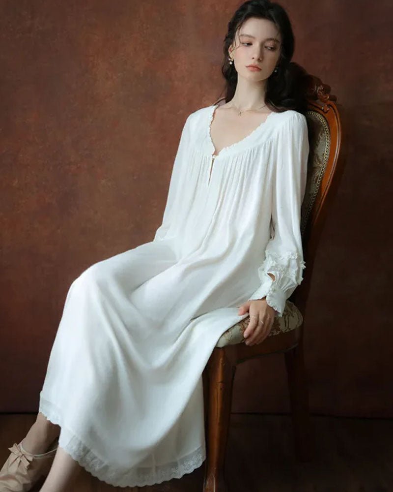 Cotton Loose V-Neck Nightdress