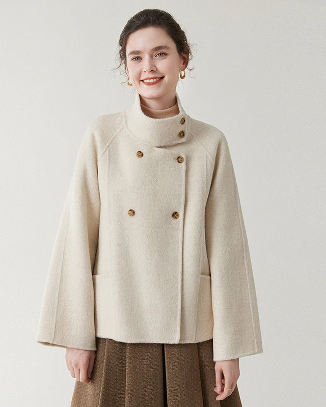 Double-Faced Wool Coat Short Style