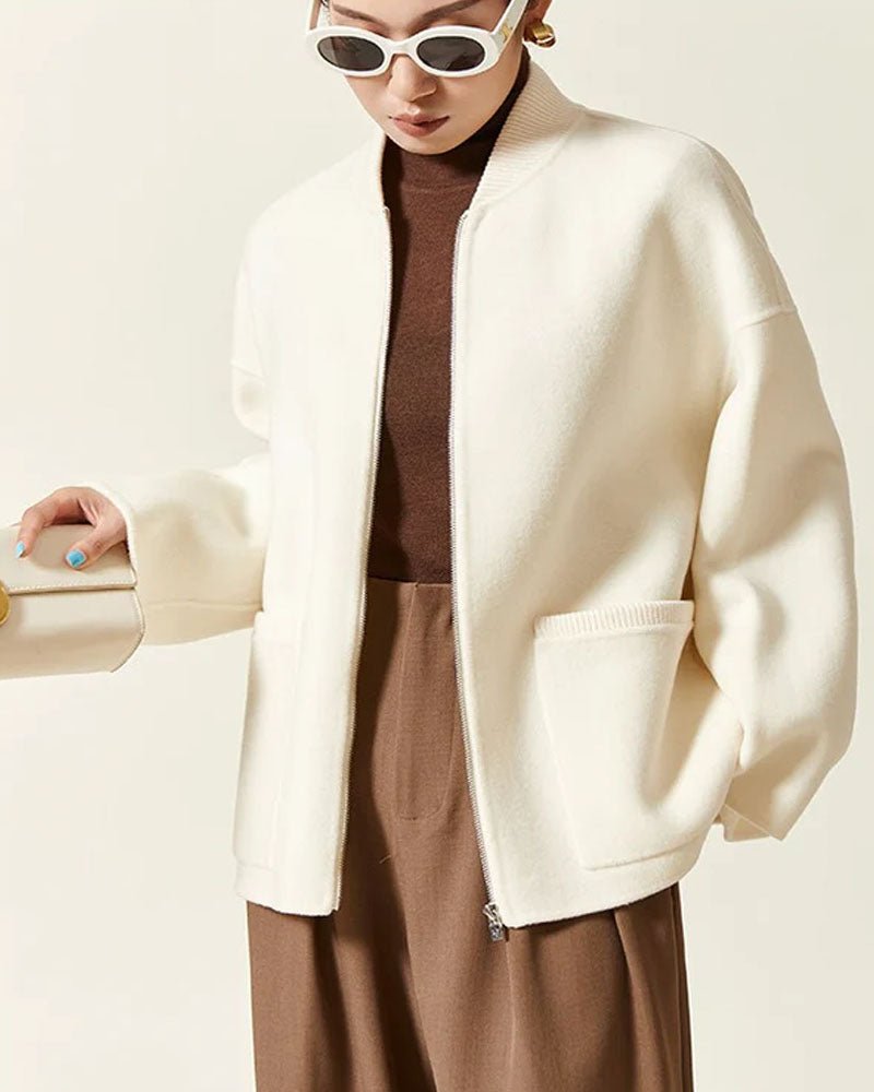 Double-Faced Wool Short Coat