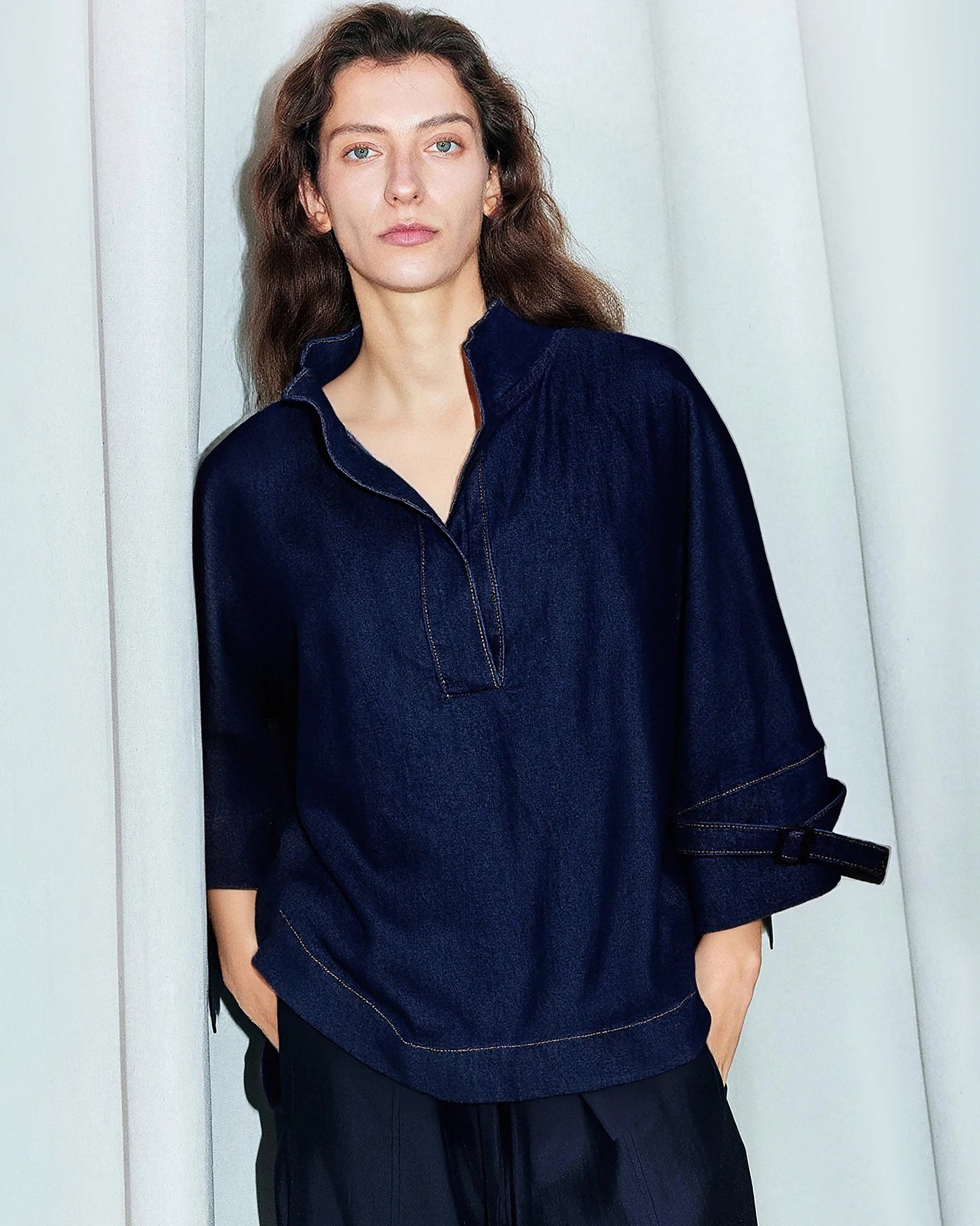 Elegant Retro Flared Long-Sleeved Shirt